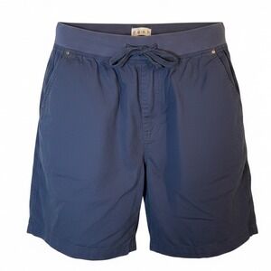 DASH Women's Navy Pull-On Utility Shorts Size L Stretch Waist 7.5" Inseam